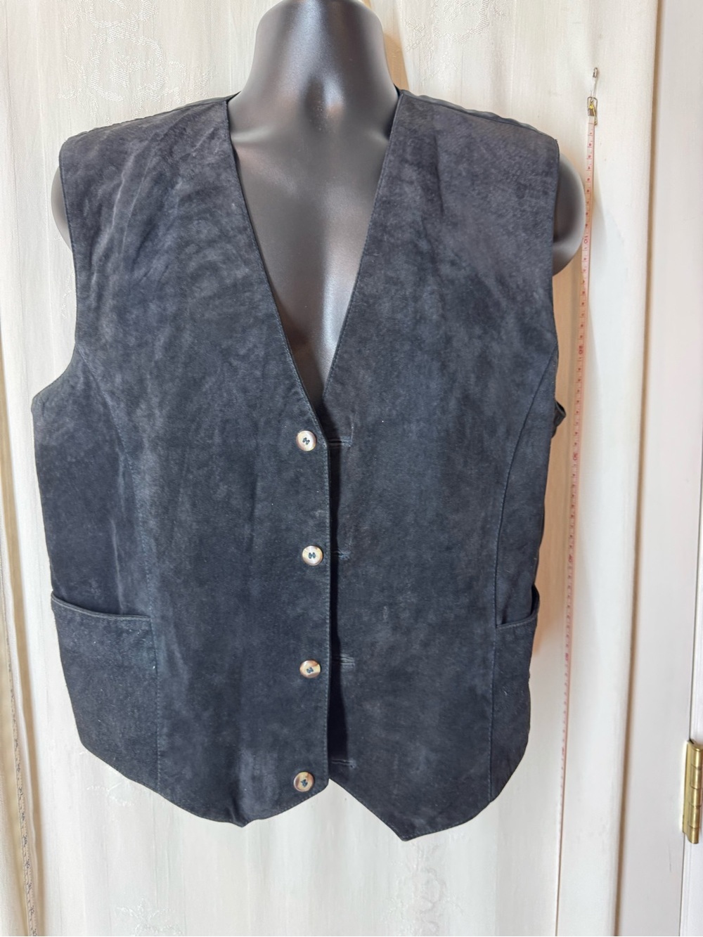 Vintage Torriani Black Suede Vest